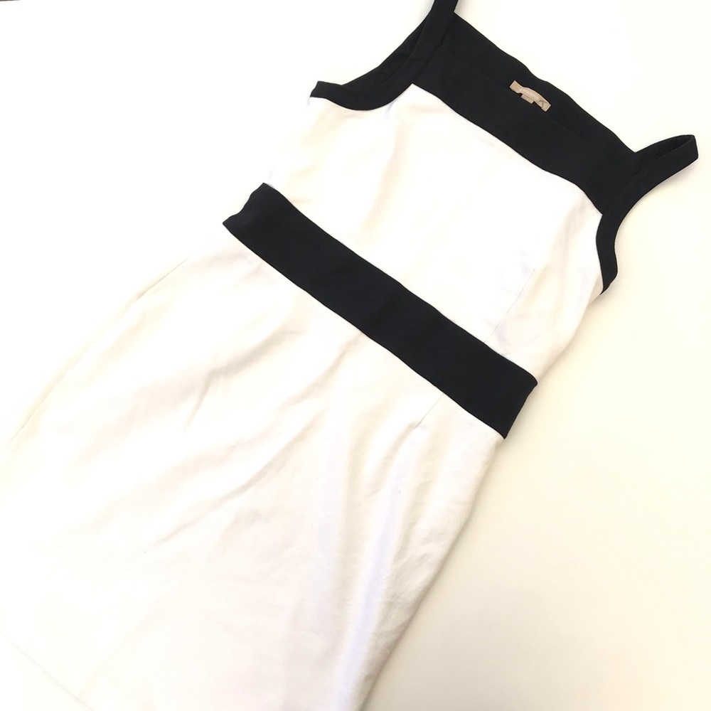 Banana Republic White Color Block Sheath Dress 14